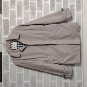 Boden London Women's/Men's Grey Button Down Shorter Length Trench Coat